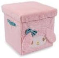 Ukonic Sanrio My Melody 13-Inch Plush Storage Bin Organizer With Handles and Lid | Cube Organizer For Cabinet Closet