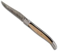 Ebony and Boxwood Laguiole knife with Damascus blade - Direct from France