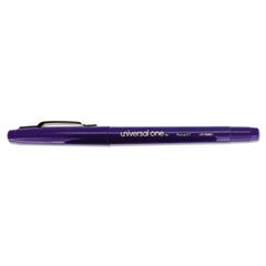 (3 Pack Value Bundle) UNV50501 Roller Ball Porous Tip Stick Pen Blue Ink Medium Dozen