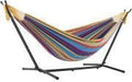 LuyFruitre Double Hammock with Stand - 450Lb Capacity for 2 People Portable Outdoor Hammocks for Backyard/Garden/Camping Includes Carry Bag