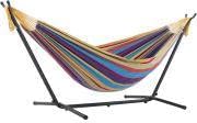 LuyFruitre Double Hammock with Stand - 450Lb Capacity for 2 People Portable Outdoor Hammocks for Backyard/Garden/Camping Includes Carry Bag