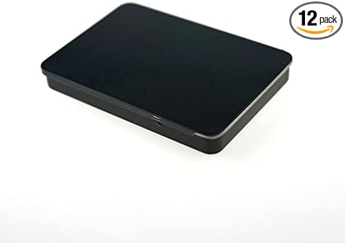 CannaAroma Midnight Black Child Resistant Slide Tin Box Small Storage Metal box 4.45 x 3.15 x 0.5'' | 12 Pack