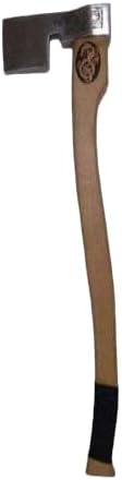 Viking Axe Forged Camping Axe with Wood Shaft High Carbon Steel EN 45 Sharp Blade Viking Bearded NordicHandmade Camping Axe Hatchet-Norse Axe Tomahawk Vikings Bearded Axe A25 AZHAN STEEL CRAFT