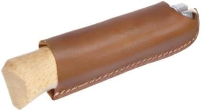 oopsmark Leather Belt Sheath and Case for Knives Designed in Opinel France - Pocket Knife Holder for Camping Hunting Fishing and Picnics