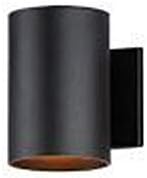 Maxim Lighting Outpost 1-Light Outdoor Wall Light | Black Aluminum Finish | Transitional Outdoor Light Fixture | Ideal for Porches Patios &amp Garages | Dimmable Wet Rated | 26101BK
