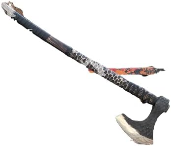Glorius Crafts I Two Handed Berserker Axe Hand Forged Steel Axe Norse Battle Axe Scandinavian Style Viking AxeViking Bearded TacticalFunctional Viking Battle Bushcraft Axe History of Viking