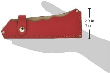 TEPPA 14019 Outdoor Camping Bonfire Hatchet Red Leather Case Made in Japan