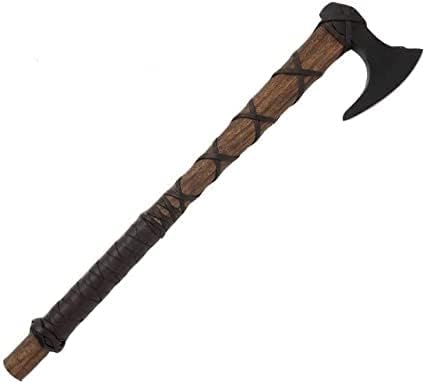 Ragnar Axe - God of war surviva Viking Axe - Ragnar Lothbrok Battle Axe - High Carbon Steel 5160 Forged Tomahawk Nordic Lifestyle Lorp Beard Camping Hunting Axe - New Year Gift for Men