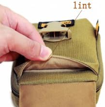 Looyoo/A148 Tactical Phone Pouch with Shoulder Strap EDC Utility Waist Pack Dual Layer Nylon Black and Khaki