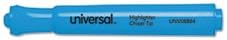 (3 Pack Value Bundle) UNV08864 Desk Highlighter Chisel Tip Fluorescent Blue 12/Pk
