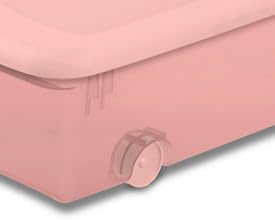 Sterilite 12 Pack Wheeled Under Bed Storage Container 56 Qt Plastic Bin w/Latching Lid for Organization - Clothes &amp Shoes Organizer Pearl Blush Tint