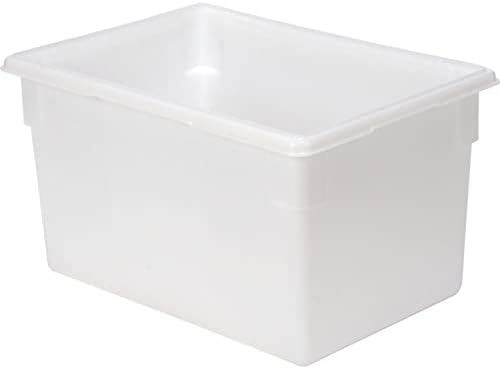 Rubbermaid FG350100WHT White Plastic Box 21.5 Gallon 18 x 26 x 15 - Lot of 6