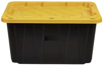 Heavy-Duty 27-Gallon Storage Tote in Black and Yellow GS02698