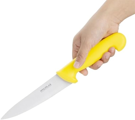 Chefs Knife 6.5 Yellow Handle - Cooked Meats.