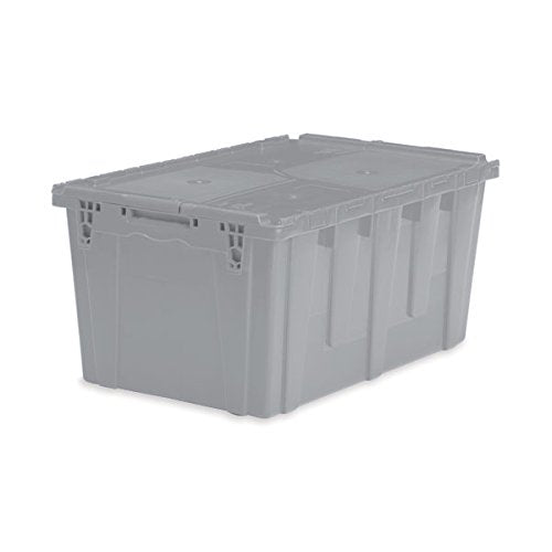 Extra Large Storage Tote with Lid 26.9L x 17W x 12.6H - Gray