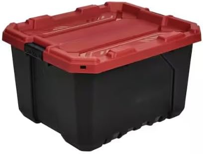 19-Gallon Storage Tote with Red Lid DH43831