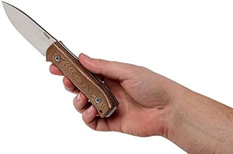 LionSTEEL M4 Fixed Blade FatCarbon Glow in the Dark Carbon Fiber Handle Scales Full Extended Tang Construction M390 Steel Blade Triple Stitched Leather Sheath KAVISO Exclusive