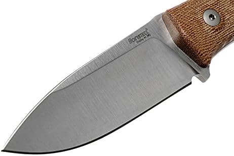 LionSTEEL M4 Fixed Blade FatCarbon Glow in the Dark Carbon Fiber Handle Scales Full Extended Tang Construction M390 Steel Blade Triple Stitched Leather Sheath KAVISO Exclusive