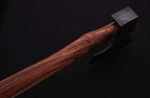Axe Damascus Steel 16 Rose Wood Handle Axe/Hand Forged Woodsman Axe