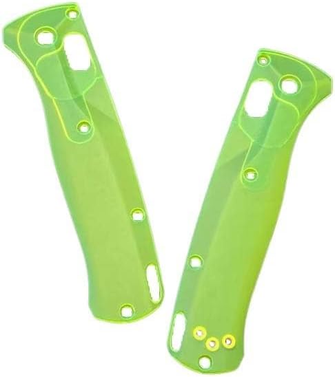 1Pair Custom Acrylic Scales Fits for Bugout 535 Blank Handle Patch DIY Replacement in Green
