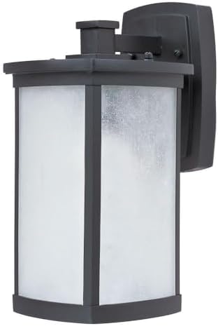Maxim Lighting Terrace Outdoor Wall Light | Bronze Finish | Frosted Seedy Glass Shade | Transitional Outdoo Wall Light | Ideal for Porches Patios &amp Garages | 65753FSBZ