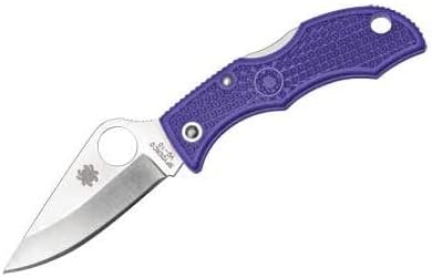 Spyderco Ladybug 3 Signature Knife with 1.93 VG-10 Steel Blade and Lightweight Purple FRN Handle - Plainedge - LPRP3
