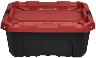 19-Gallon Storage Tote with Red Lid DH43831