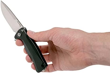Lion Steel SR22A Sleipner Frame Lock Folding Pocket Knife - Machined Aluminum Handle IKBS Ball Bearing System Dual Carry Clip (Black Handle Satin Blade)