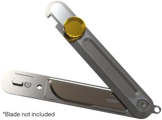 W&ampB DESIGN MiniEdge One-Blade Utility Tool – Portable Cutting Tool with Quick-Attach System – Stores &amp Deploys 1 Hobby Blade – Compact EDC for Travel Work or Outdoors