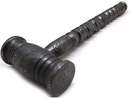 Medieval Warrior Exclusive Full Damascus Steel Hammer Great Piece of Art Real Heavy Duty Hammer (3)