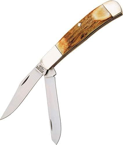 BEAR &amp SON - MANUAL - 3.25 - Clip Point Spey - 440 Stainless Steel - Stag Bone - High Carbon Stainless Steel - 554