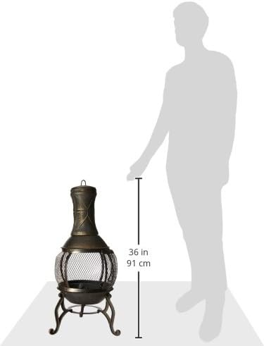 Deckmate Corona 3 Ft. High Outdoor Steel Chimenea Fireplace Model 28063