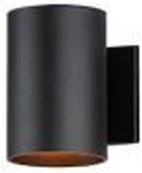 Maxim Lighting Outpost 1-Light Outdoor Wall Light | Black Aluminum Finish | Transitional Outdoor Light Fixture | Ideal for Porches Patios &amp Garages | Dimmable Wet Rated | 26101BK