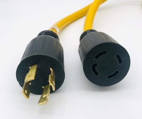Connecticut Electric 10 Foot Generator Power Extension Cord 30 Amp 4 Prong NEMA L14-30P (Male) NEMA L14-30R (Female)