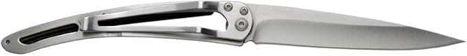 deejo - 1.3OZ Ebony Wood Handle Café Racer Design- Ultra-Light Folding Pocket Knife with Belt Clip - Stainless Steel Z40C13- Everyday Carry- EDC