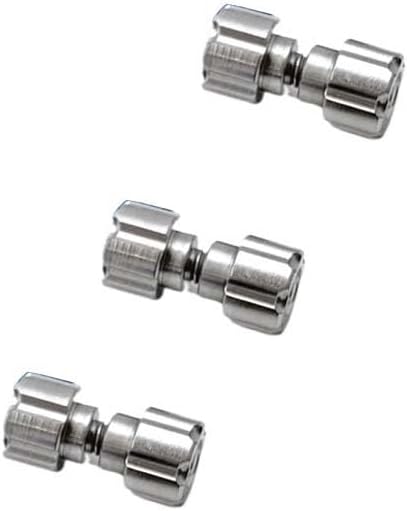 3 Sets Custom Titanium Thumb Stud Screws in Silver Fit for Diameter 4MM Screw Hole