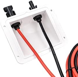 Waterproof Double Cable Entry Gland with 10Ft 10AWG Soft Copper CableUV Resistance Dual Cable Entry Housing for Rv BoatCamper (with 10ft Cable)