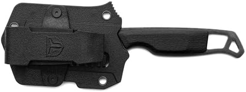 TRUE NEKKID Tanto Knife - Everyday Carry EDC 2.92 Blade TraxGrip Handle Scales Daily Cutting Removable Clip Black