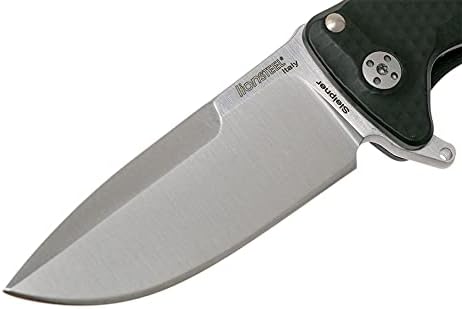 Lion Steel SR22A Sleipner Frame Lock Folding Pocket Knife - Machined Aluminum Handle IKBS Ball Bearing System Dual Carry Clip (Black Handle Satin Blade)