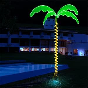 EEZ RV Products 7 Foot High Super Bright LED Lighted Tropical Palm Tree - 5 Times Brighter Than Incandescent Bulbs