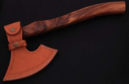 Axe Damascus Steel 16 Rose Wood Handle Axe/Hand Forged Woodsman Axe