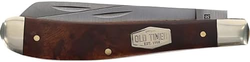 Old Timer 96OT Bearhead Trapper 2-Blade Folding Pocket Knife with Field Pick