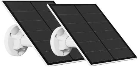 Vicohome 5W Solar Panel SP for Security Camera Outdoor WiFi - with Micro USB &amp USB-C Port for DC 5V Outdoor Rechargeable Battery Camera 360° Adjustable Bracket IP65 Waterproof