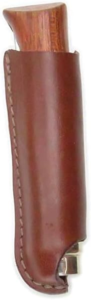 oopsmark Leather Belt Sheath and Case for Knives Designed in Opinel France - Pocket Knife Holder for Camping Hunting Fishing and Picnics