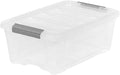 iris Buckle Up Storage Box 12.9 Quart Clear 4 Count