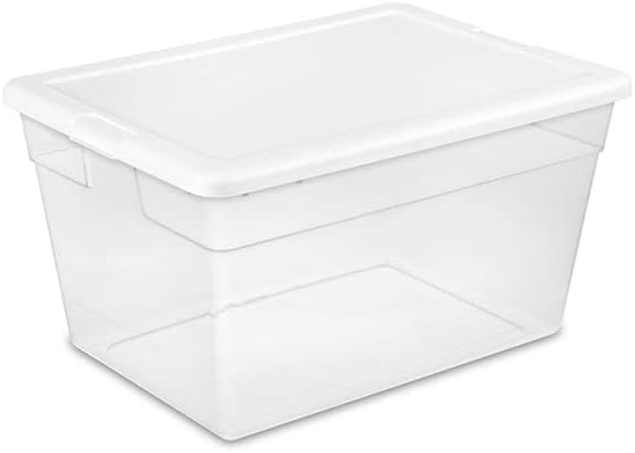 New 821092 Sterilite Storage Box 56Qt White (-Pack) Storage Cheap Wholesale Discount Bulk Plasticware Storage Acne Wash8