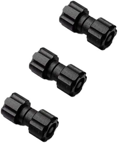 3 Sets Titanium Alloy Thumb Stud Screw Replacements are Suitable for Diameter 4MM Screw Hole(Black)