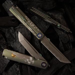 S35VN steel TC4 titanium alloy handle pocket folding knife Japanese style can be preferred as a gift camping home outdoor EDC