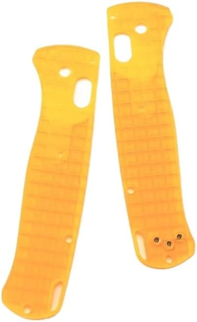1 Pair Acrylic Scales Fits for Bugout 535 Custom Non Slip Handle Patch DIY Accessory(Orange)