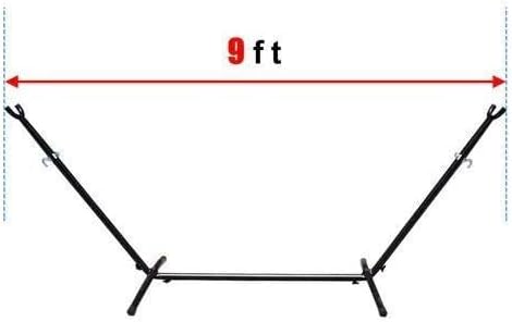 COLIBROX Double Hammock Two Person Adjustable Hammock Bed with Space Saving Steel Stand Includes Portable Carrying Case Easy Set Up (Desert)